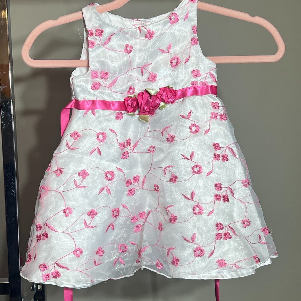 Infant Pink and White Dress